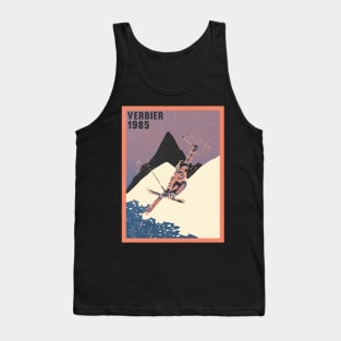 Verbier ski mountains 1985 vintage skiing 80's Tank Top